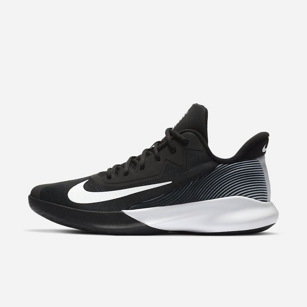 Chaussure De Basket Nike Precision 4 Noir 7628-349 Black/White Femme | KBB-83181956